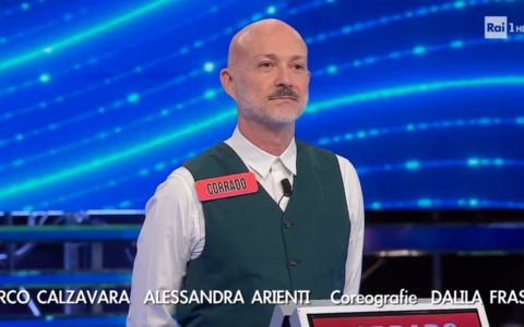 Corrado da Robbio in TV a “L’Eredità”: eliminato nella sfida con Giovanna