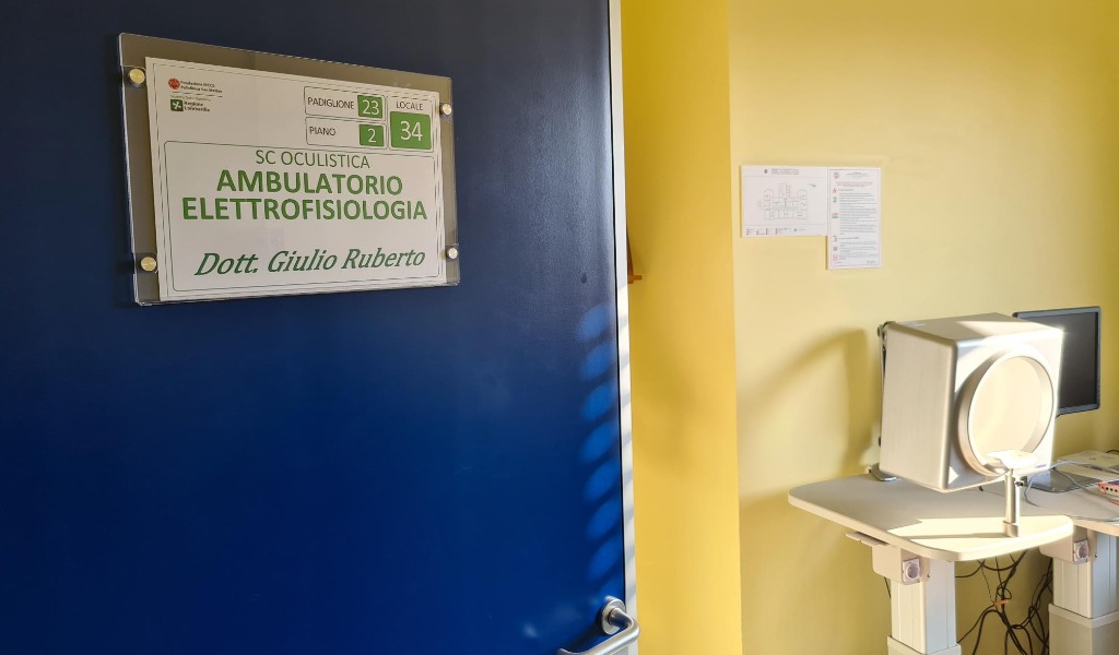 Inaugurato al San Matteo l’ambulatorio di Elettrofisiologia Oculare intitolato al Dottor Ruberto