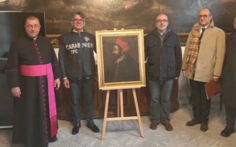 Restituito alla chiesa di San Primo e Feliciano di Pavia un dipinto rubato 40 anni fa