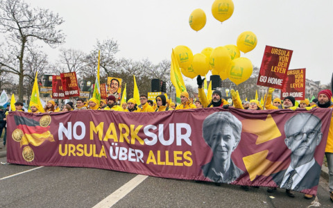 Anche agricoltori pavesi in piazza a Strasburgo per chiedere regole e controlli sulle importazioni