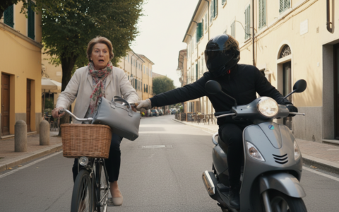 Scippata in bicicletta a Landriano: donna derubata da ladro in scooter