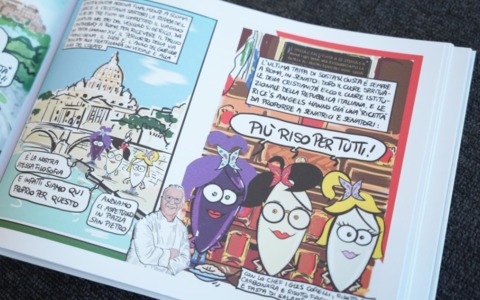 “Buon compleanno Carnaroli”: un libro a fumetti per celebrare 80 anni di eccellenza risicola lombarda