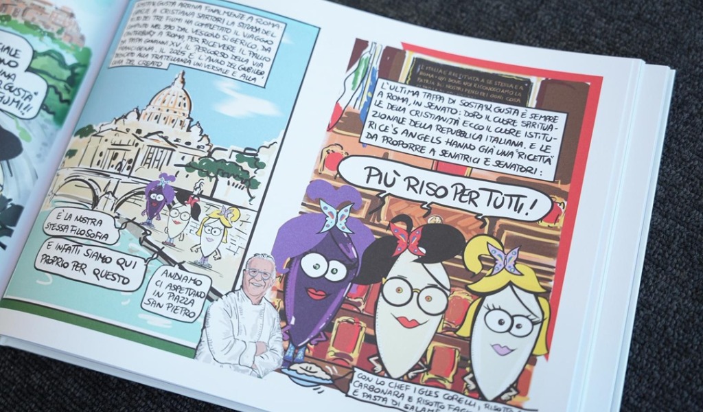 “Buon compleanno Carnaroli”: un libro a fumetti per celebrare 80 anni di eccellenza risicola lombarda