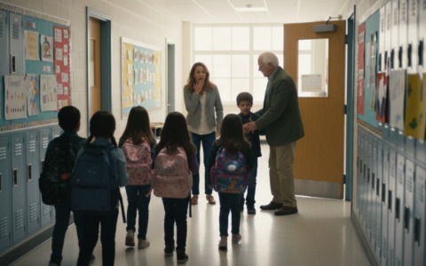Nonno entra in aula e schiaffeggia bambino accusandolo di bullismo contro la nipote