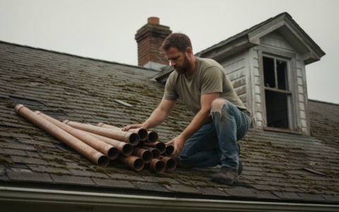 Sorpreso sul tetto a Garlasco: aveva già smontato 50 chili di rame