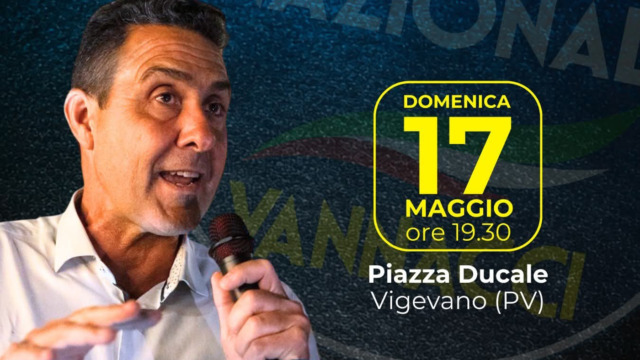 Roberto Vannacci a Vigevano: evento elettorale e la presentazione della lista civica