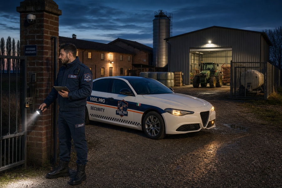 Vigilanza privata nel Pavese: come proteggere cascine e siti agricoli isolati tra notte e campagna