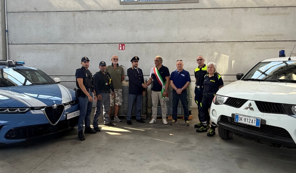 Da bottino della criminalità a risorsa pubblica: 2mila litri di gasolio donati alla Protezione Civile di Bereguardo
