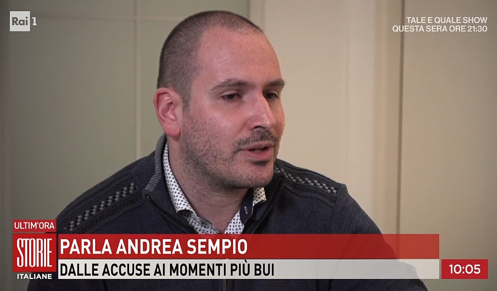 “Temo la condanna e non ho più una vita”: Andrea Sempio torna a parlare in TV a “Storie Italiane”